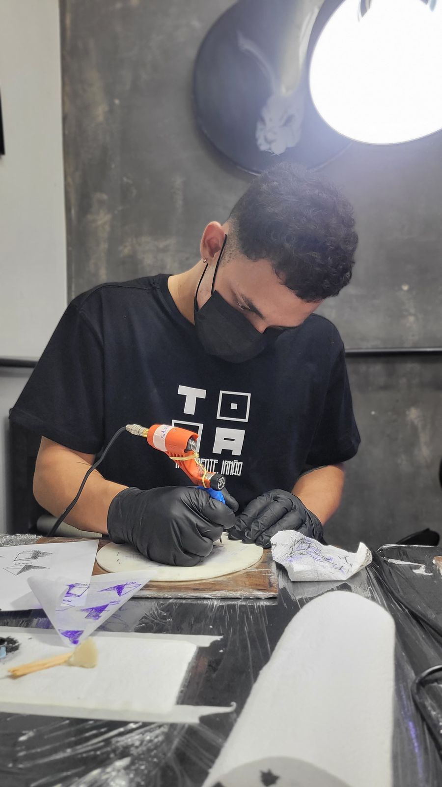 Treino em pele artificial